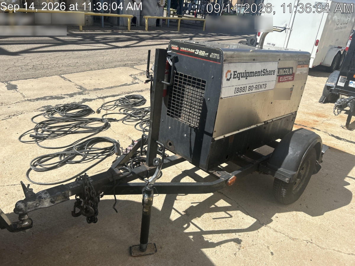 2018 Lincoln Electric Vantage 322 Lincoln Vantage 322 Welder Ready Pak 3 - Vantage 322, Trailer, Fender and light kit, Cable rack