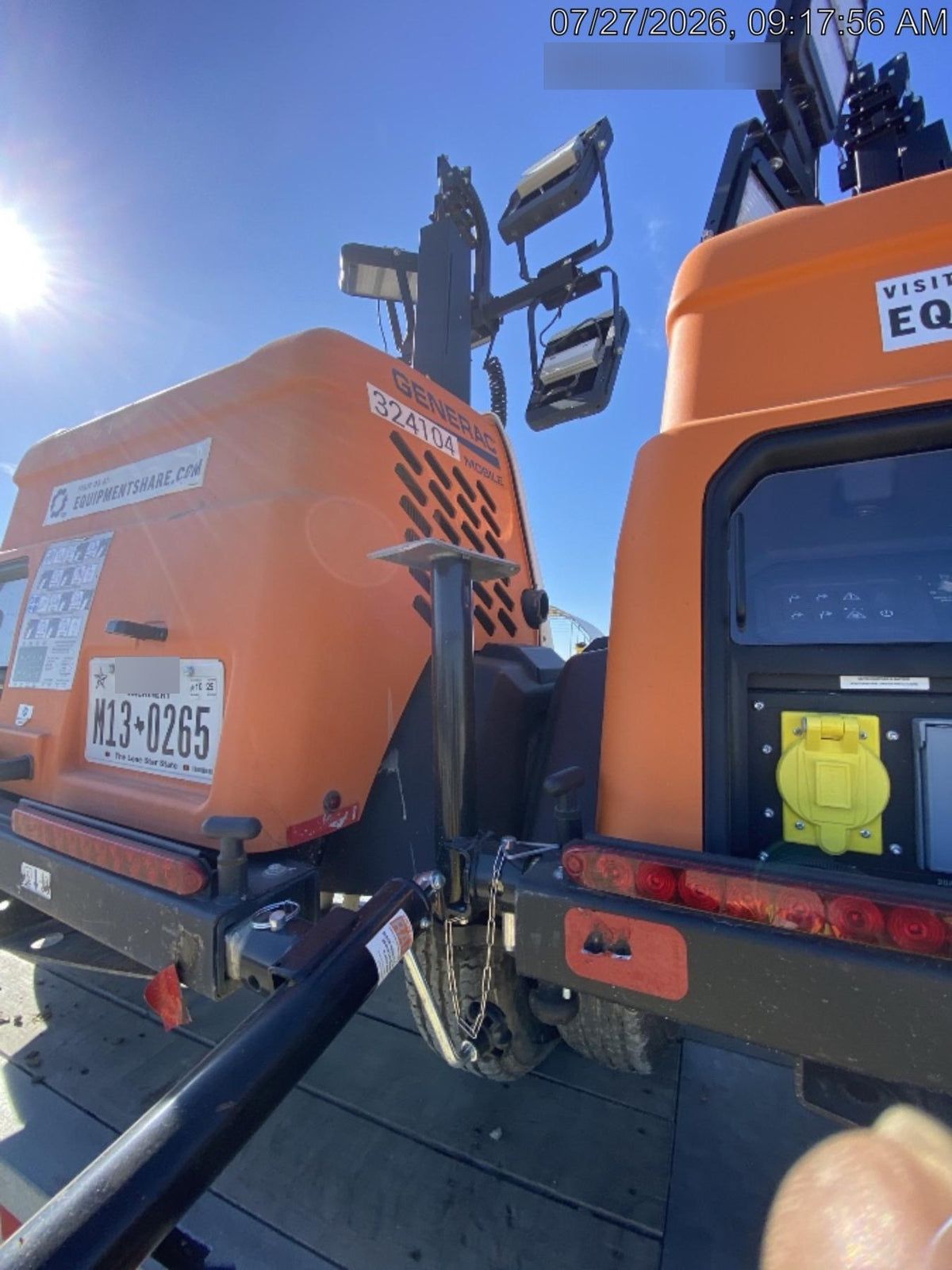 2023 Generac MLT2 Diesel, Flex Switch 120V Input, Powerzone Controller, (4) 320W LED Lights, 4kW Generator, 39.9 Gal Fuel Tank, 2" Ball, T3