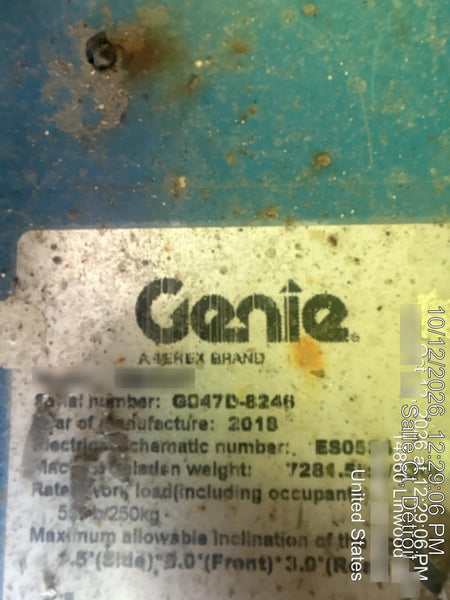 2018 GENIE GS-4047