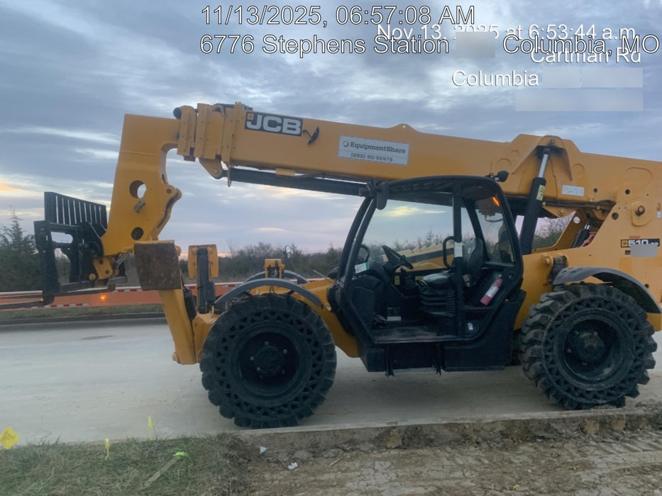 2018 JCB 510-56 JCB 510-56 74 HP w/Open ROPS, Beacon, Aux Hydraulics, Worklights, Solid Tires