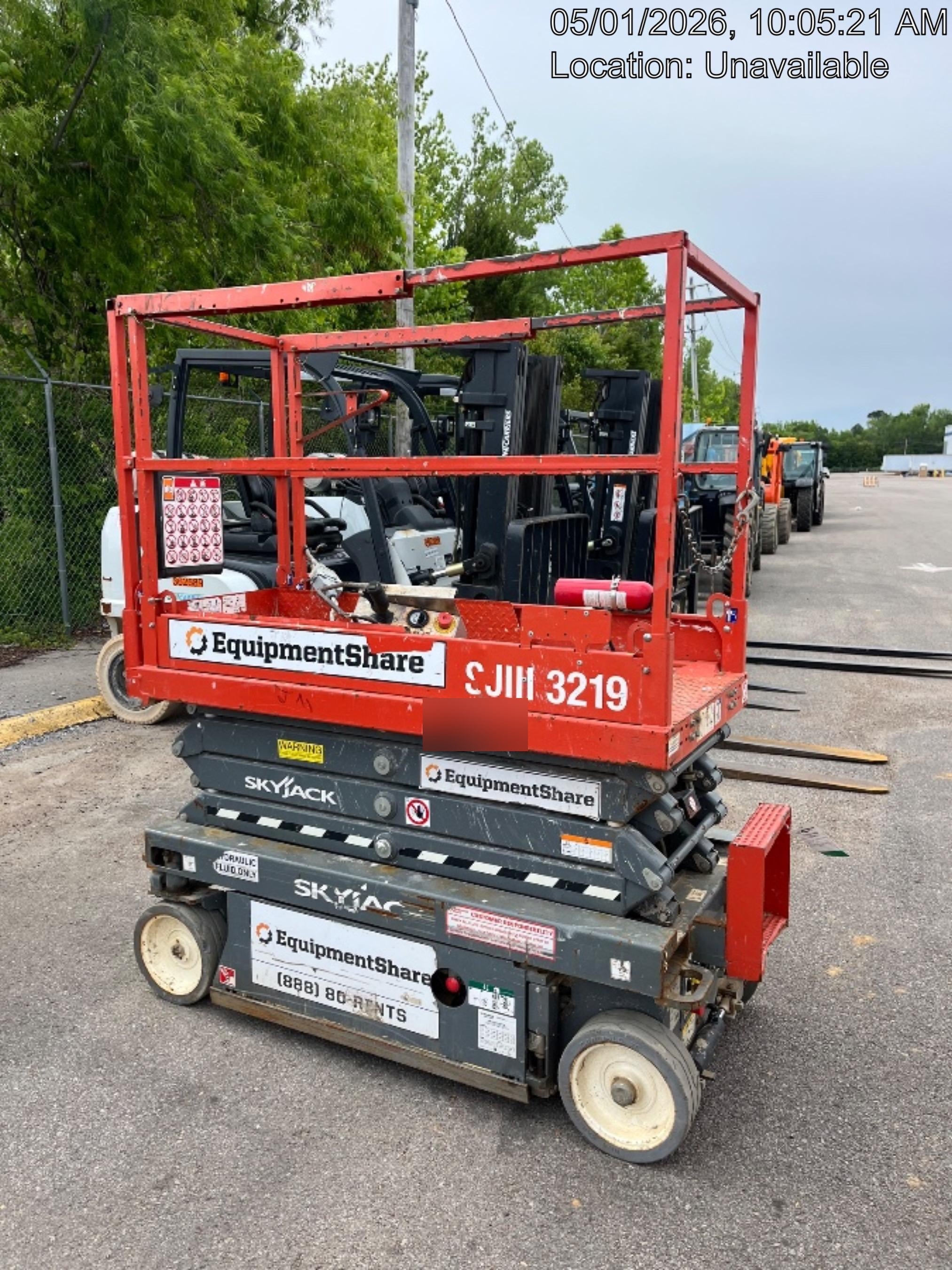 2019 Skyjack SJIII-3219 Standard Options, Trojan Batteries