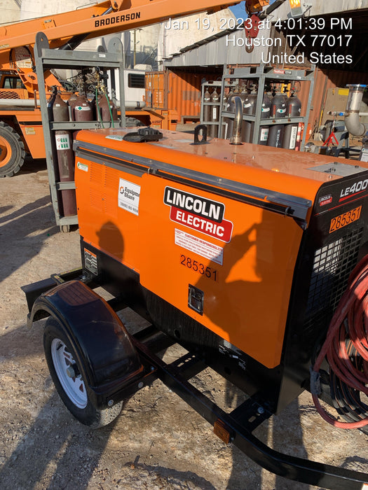 2022 Lincoln Electric LE400 Kubota V1505, Trlr, Cable Rack, Light Kit, ES Decals, T3