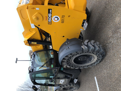 2020 JCB 506-36 Cab/Heat/Air, 74 HP, Solid Tires, STD Worklight, Beacon, Aux Hydraulics, Lifting Eye, Back up Alarm w/48" Carriage/48" Forks