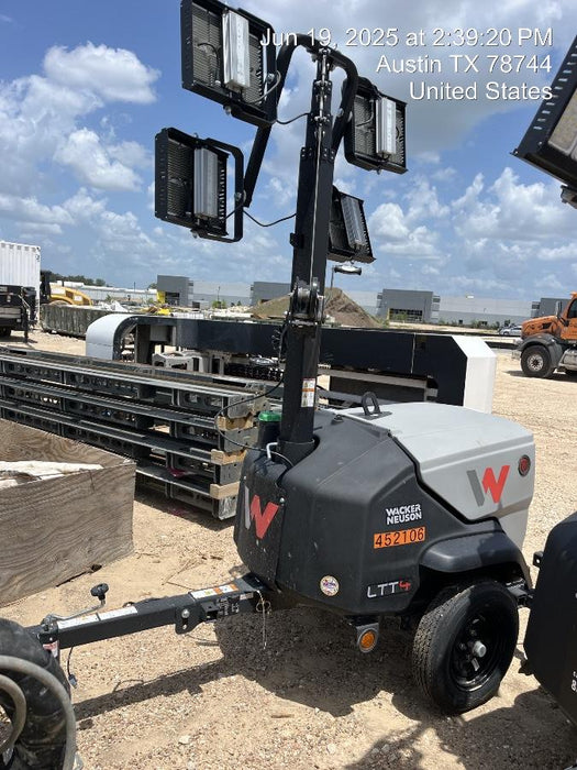 2024 Wacker Neuson LTT4 Diesel, Kohler KDW702, Deep Sea Controller, Auto Start, LED 320W, Bypass Outlet, T3