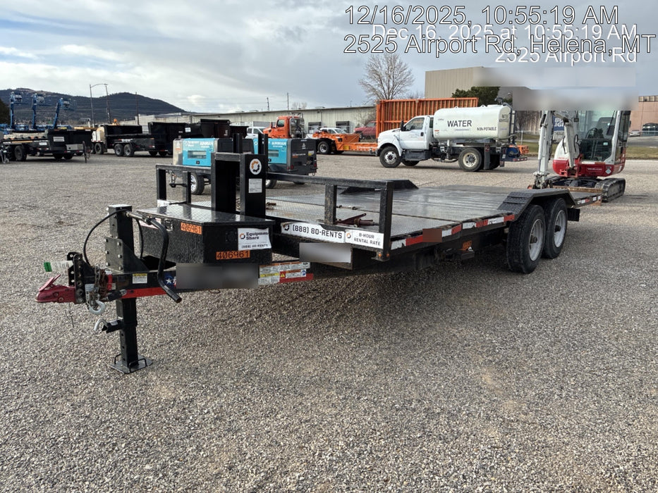 2024 TEXAS PRIDE TRAILERS 21' Lowboy Gravity Tilt Bed 14K Bumper Pull Trailer