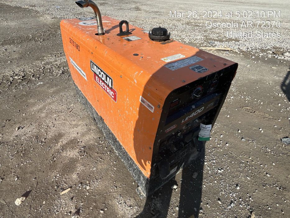 2022 Lincoln Electric LE400 Kubota V1505, Trlr, Cable Rack, Light Kit, ES Decals, T3