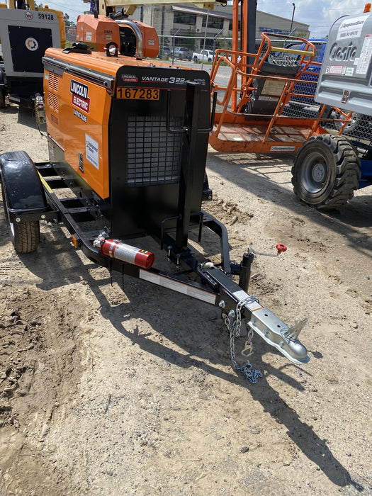 2021 Lincoln Electric Vantage 322 Vantage 322 Ready Pak 3 w/ Decals, ORANGE (includes trailer, cable rack, fender light kit) NO Telematics