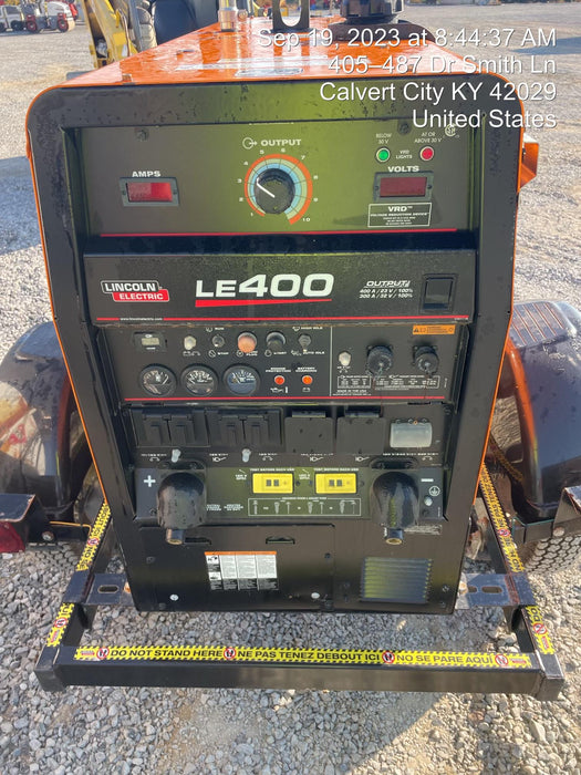 2023 Lincoln Electric LE400 Kubota V1505, Trlr, Cable Rack, Light Kit, ES Decals, T3