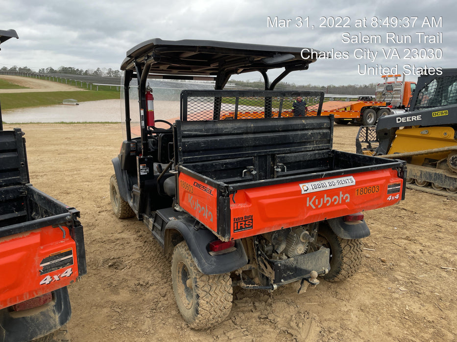 2021 Kubota RTV-X1140W-H Plastic Canopy, Windshield Acrylic Clear, LED Strobe Light, Wire Harness Kit, Back up Alarm