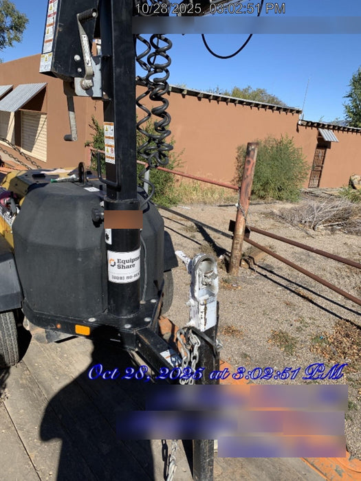 2022 Allmand NLV3GR (4) LED Light Fixture 350W, 23' Vertical Mast, 3kW Prime, Towable, Deep Sea L401, Leveling Jacks, Yanmar T4F 5.8hp