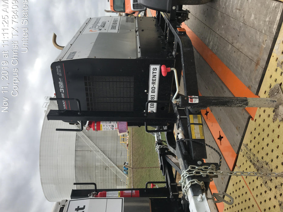 2019 Lincoln Electric Vantage 322 Welder Ready-Pak 3, Two wheel trailer, Fender and Light kit, Cable Rack
