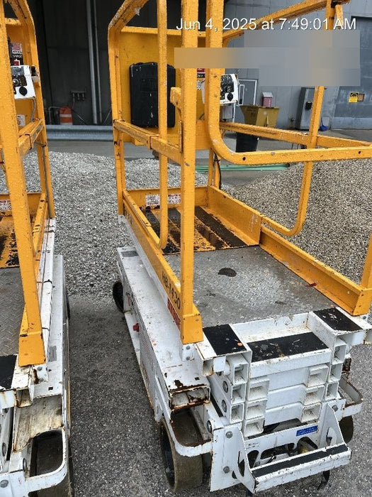 Custom Equipment HB-1430 Hy-Brid Scissor Lift
Platform capacity up to 670 lbs
Working height up to 20 ft
Weighs under 1,700 lbs
Non-marking wheels