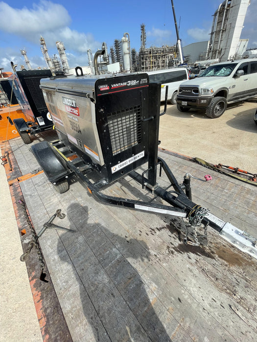 2019 Lincoln Electric Vantage 322 Welder Ready-Pak 3, Two wheel trailer, Fender and Light kit, Cable Rack