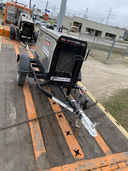 2019 Lincoln Electric Vantage 322 Ready-Pak 3, Two Wheel Trailer, Fender and Light Kit, Cable Rack