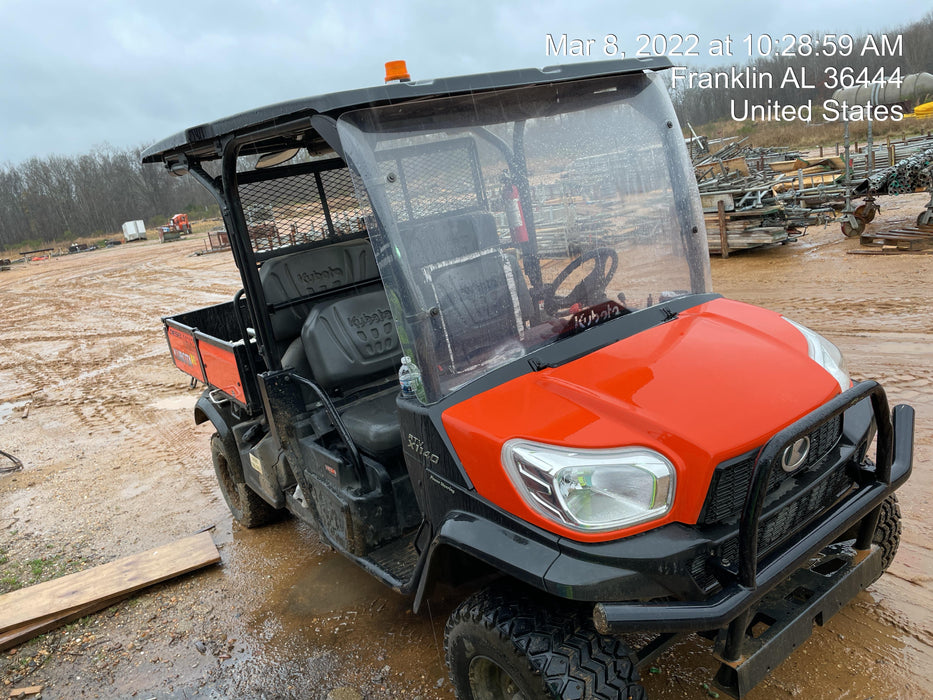 Kubota RTV-X1140W-H Canopy, 4-Seater, Diesel, Windshield Acrylic Clear, Strobe Light, Backup Alarm