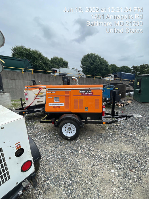 2021 Lincoln Electric Vantage 549X Ready Pak 3, ORANGE (includes trailer, cable rack, fender light kit)