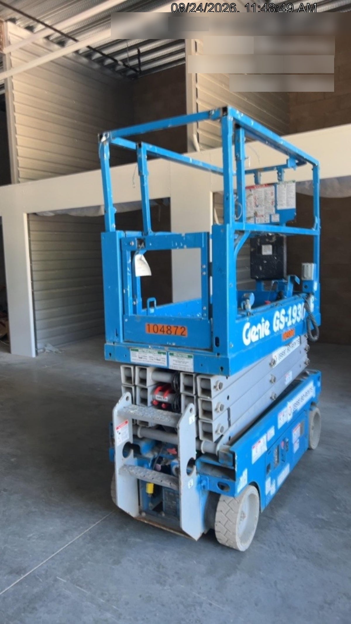 2020 Genie GS-1930 Solid Non Marking Tires, Beacon, Folding rails with half height swing gate, 800W Inverter