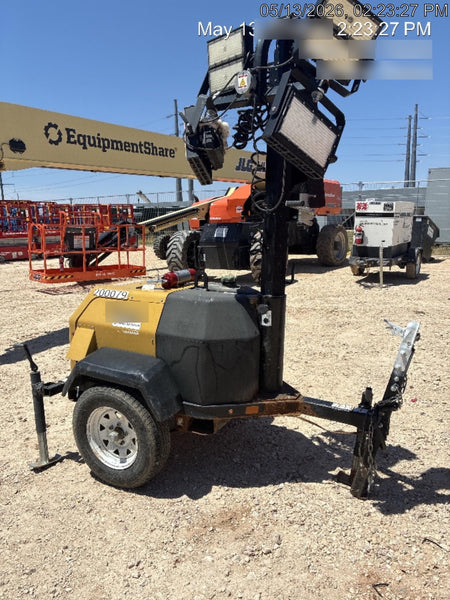 2022 Allmand NLV3GR (4) LED Light Fixture 350W, 23' Vertical Mast, 3kW Prime, Towable, Deep Sea L401, Leveling Jacks, Yanmar T4F 5.8hp
