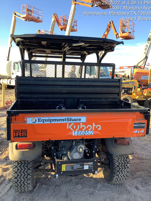 2021 Kubota RTV-X1140W-H Plastic Canopy, Windshield Acrylic Clear, LED Strobe Light, Wire Harness Kit, Back up Alarm