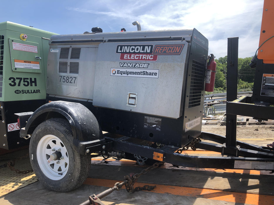 2020 Lincoln Electric Vantage 322 Welder Ready-Pak 3, w/ GPS & Decals (includes trailer, cable rack, fender light kit)