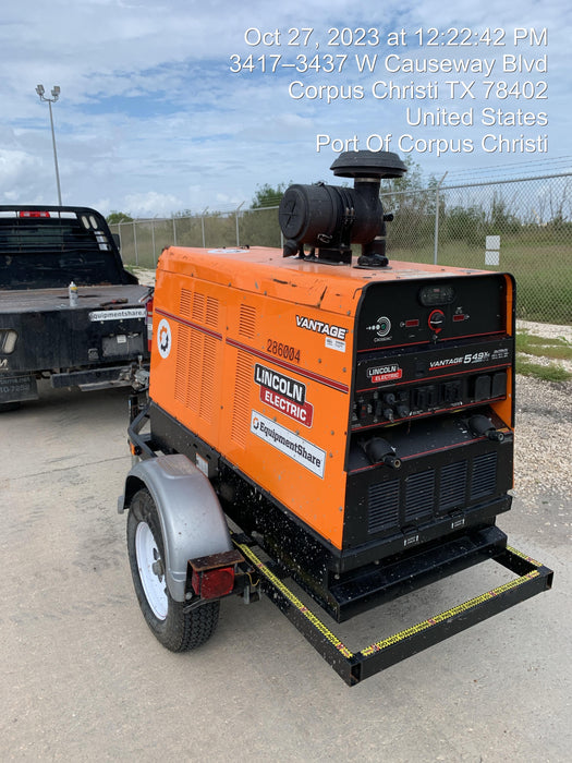 2022 Lincoln Electric Vantage 549X Crosslink Technology, Trailer Mounted, ES Decals, T3