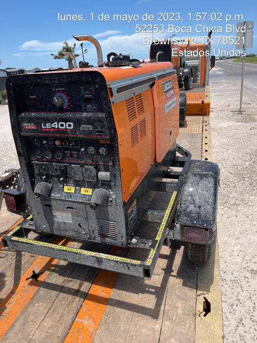 2022 Lincoln Electric LE400 Kubota V1505, Trlr, Cable Rack, Light Kit, ES Decals, T3