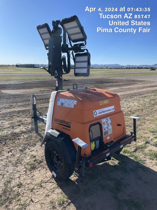 2024 Generac MLT2 Diesel, Flex Switch 120V Input, Powerzone Controller, 
(4) 320W LED Lights, 4kW Generator, 39.9 Gal Fuel Tank, 2" Ball, T3