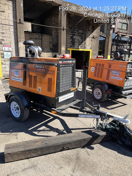 2021 Lincoln Electric Vantage 549X Ready Pak 3, ORANGE (includes trailer, cable rack, fender light kit)