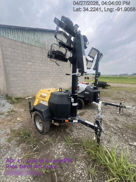 2022 Allmand NLV3GR (4) LED Light Fixture 350W, 23' Vertical Mast, 3kW Prime, Towable, ES Decals, T3