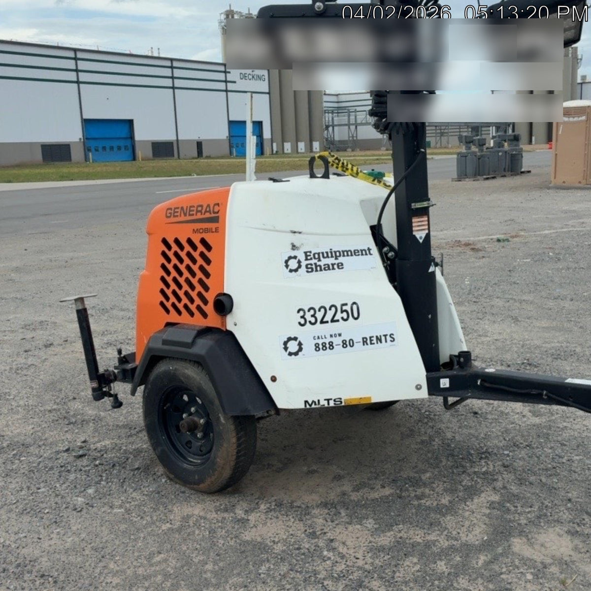 2023 Generac MLT2 Diesel, Flex Switch 120V Input, Powerzone Controller, (4) 320W LED Lights, 4kW Generator, 39.9 Gal Fuel Tank, 2" Ball, T3