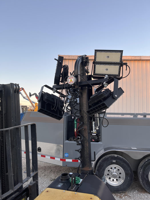 2022 Allmand NLV3GR (4) LED Light Fixture 350W, 23' Vertical Mast, 3kW Prime, Towable, Deep Sea L401, Leveling Jacks, Yanmar T4F 5.8hp