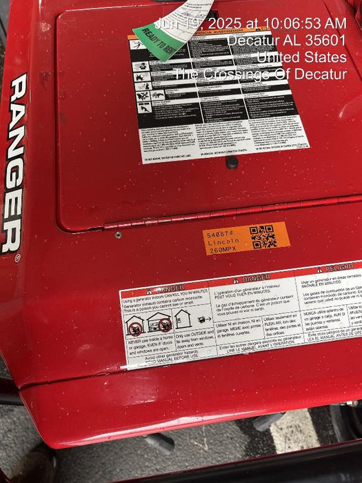 2025 LINCOLN ELECTRIC Ranger 260MPX