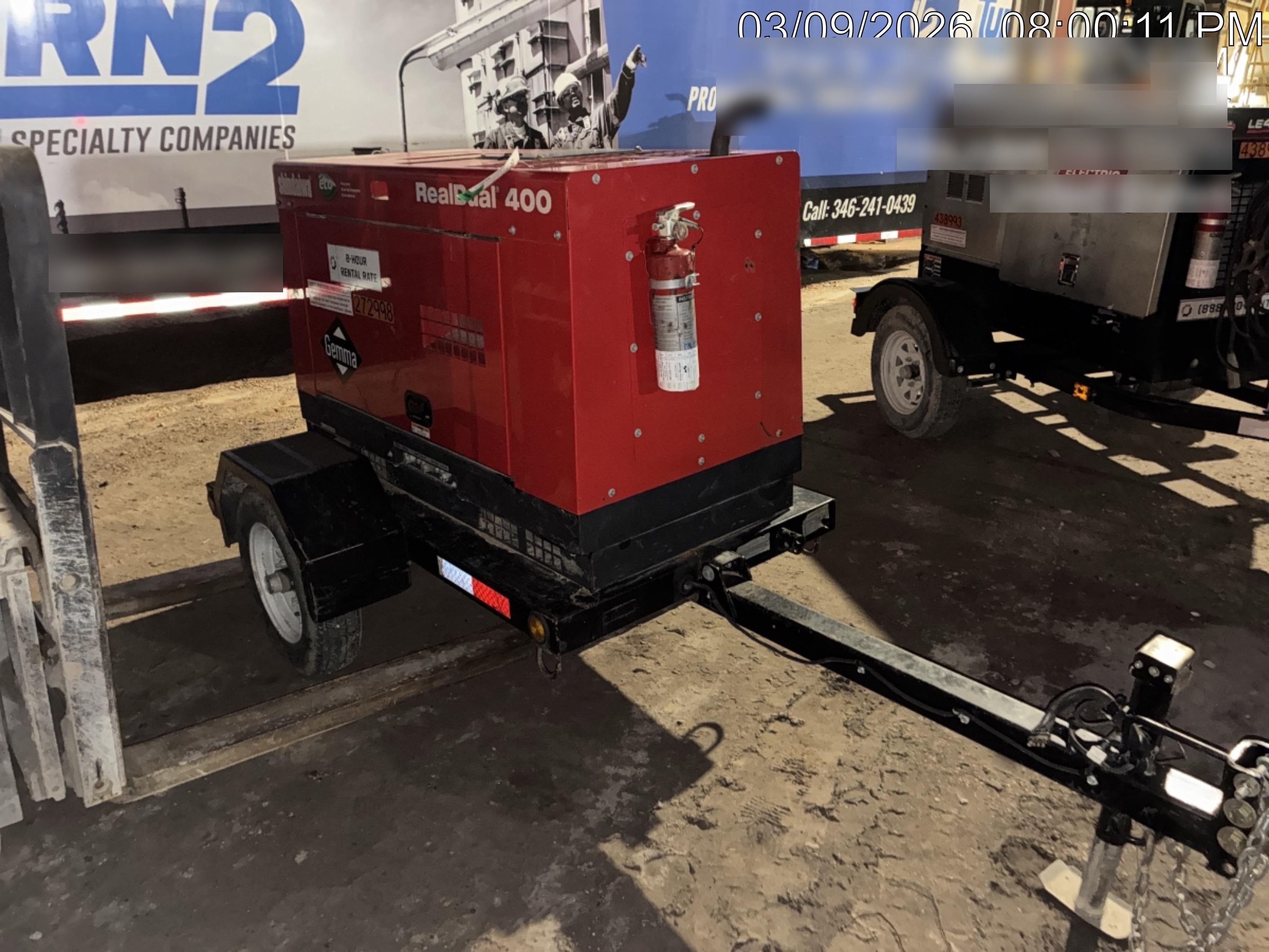 2022 Shindaiwa DGW400MDL Kubota D902 Engine, 23 HP, Dual Op Welder, Wire, Arc, Droop Stick, Tig, and CC Stick Functionality, Simulphase, 3 Phase and 1 Phase Gen Output, Single Axle NB Trlr, Slr Trckl Chrg 12V 12W, Fire Ext