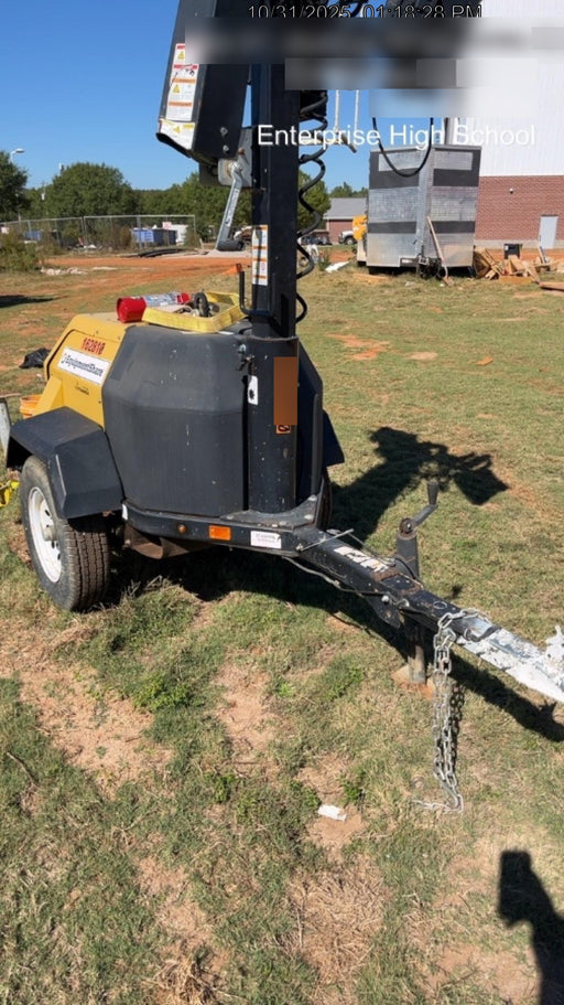 2021 Allmand NLV3GR (4) LED Light Fixture 350W, 23' Vertical Mast, 3kW Prime, Towable, Deep Sea L401, Leveling Jacks, Yanmar T4F 5.8hp