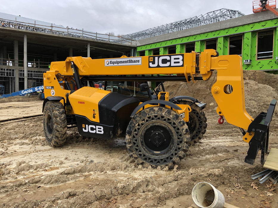 2020 JCB 509-42 Canopy, Solid Tires, Work Lights, Beacon, Aux Hydraulics, Back up Alarm, Lifting Eye, ES Decals