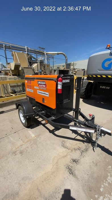 2021 Lincoln Electric Vantage 322 Vantage 322 Ready Pak 3 w/ Decals, ORANGE (includes trailer, cable rack, fender light kit) NO Telematics