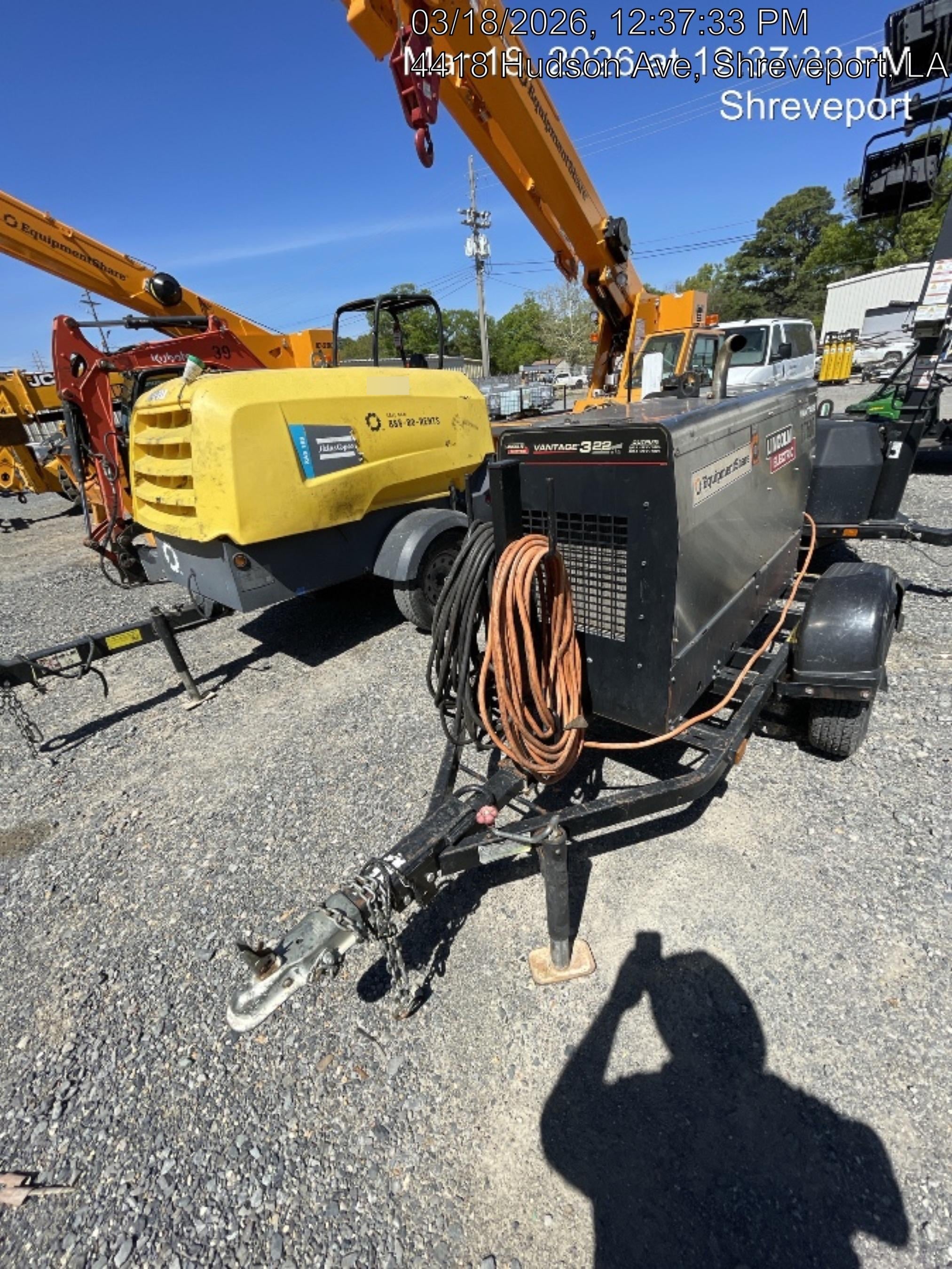 2018 Lincoln Electric Vantage 322 Lincoln Vantage 322 Welder Ready Pak 3 - Vantage 322, Trailer, Fender and light kit, Cable rack