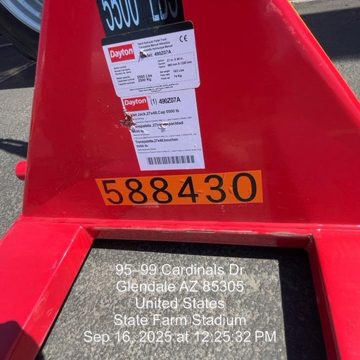 2025 GRAINGER PALLET JACK, 5500 LBS., GRAINGER