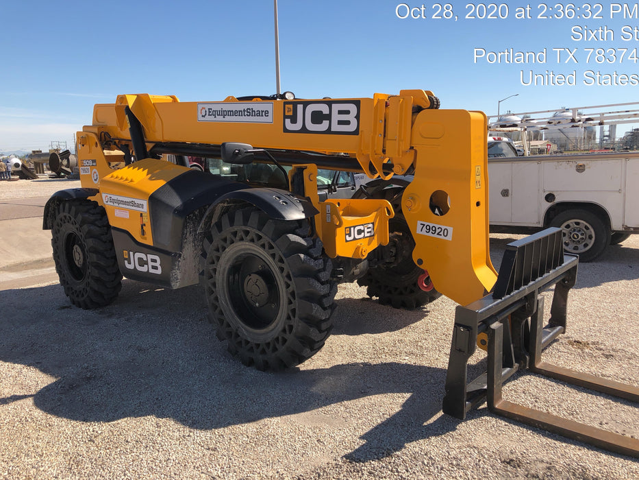 2020 JCB 509-42 Cab/Heat/Air, Solid Tires, Work Lights, Beacon, Aux Hydraulics, Back up Alarm, Lifting Eye, ES Decals