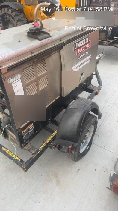 2019 Lincoln Electric Vantage 322 Welder Ready-Pak 3, Two wheel trailer, Fender and Light kit, Cable Rack