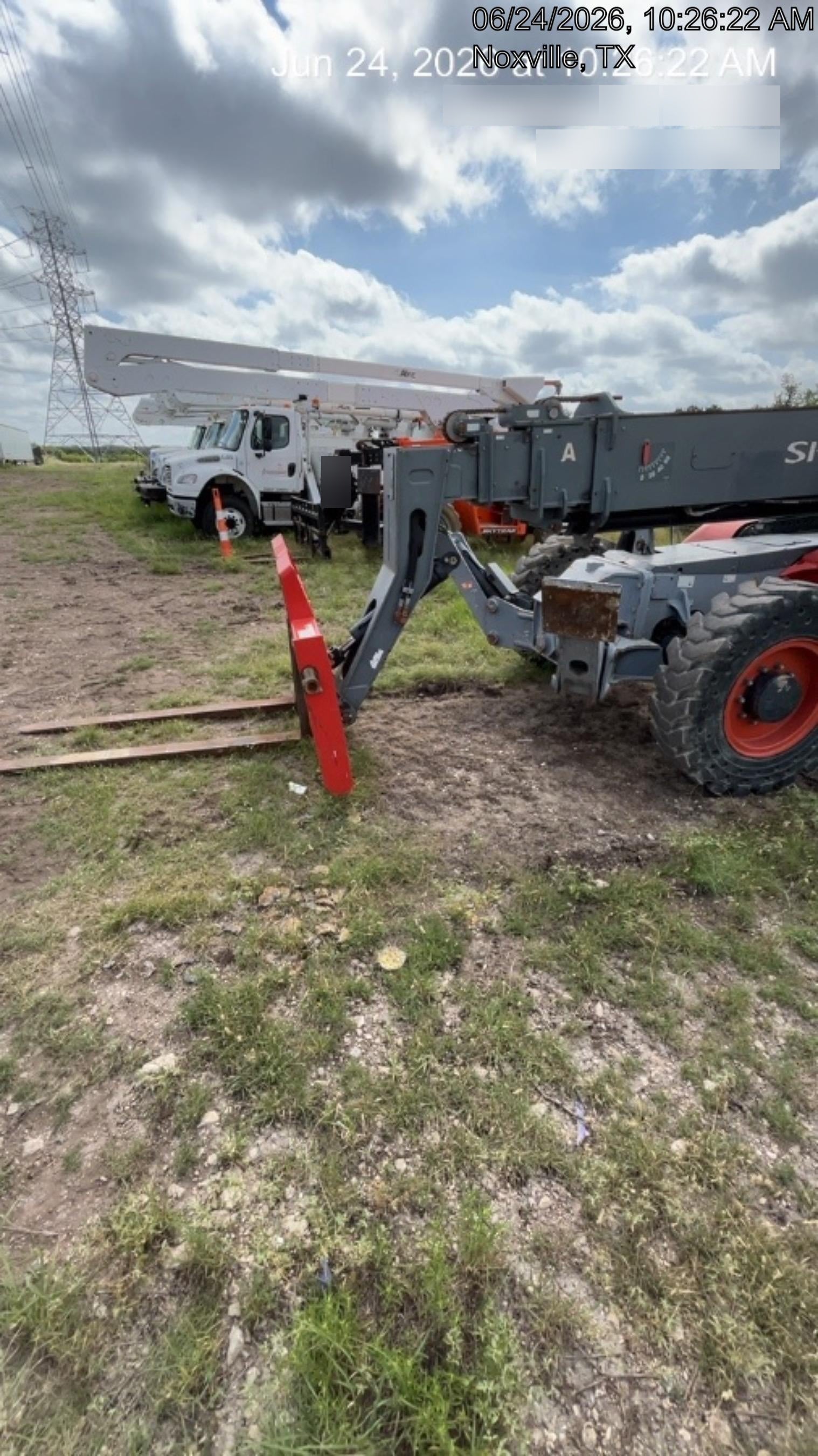 2018 Skyjack SJ1056 TH Skyjack 1056 TH Telehandler w/Open ROPS, Work Lights/Beacon, Solid Tires, 60" Carriage and Forks