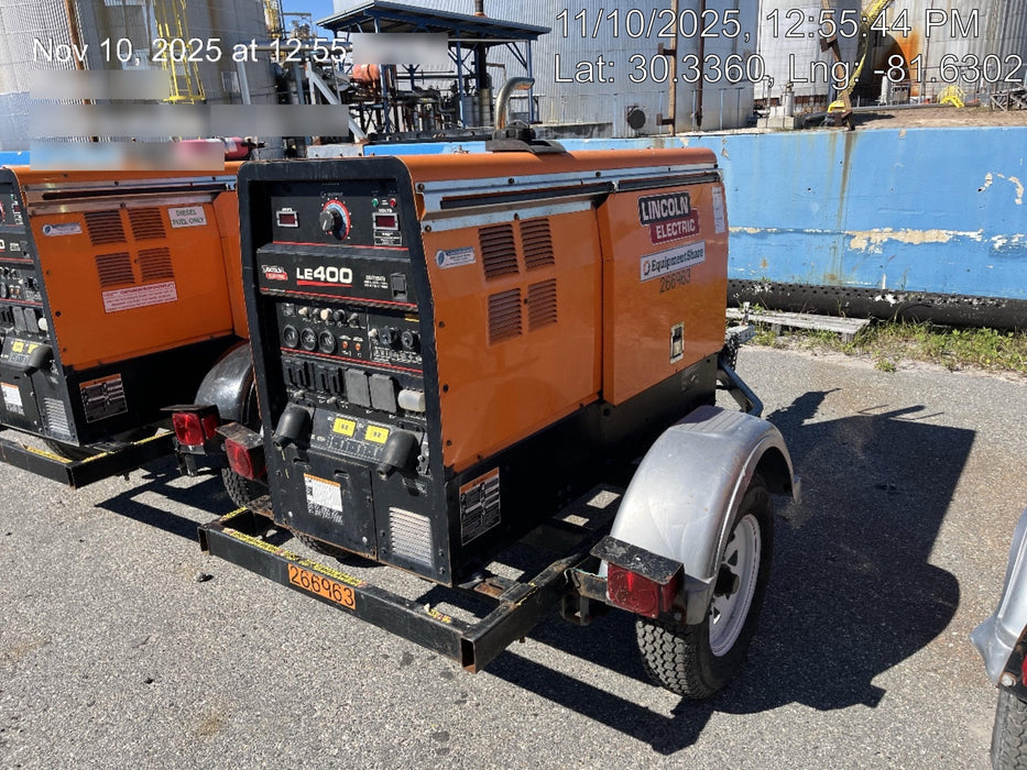 2022 Lincoln Electric LE400 Kubota V1505, Trlr, Cable Rack, Light Kit, ES Decals, T3