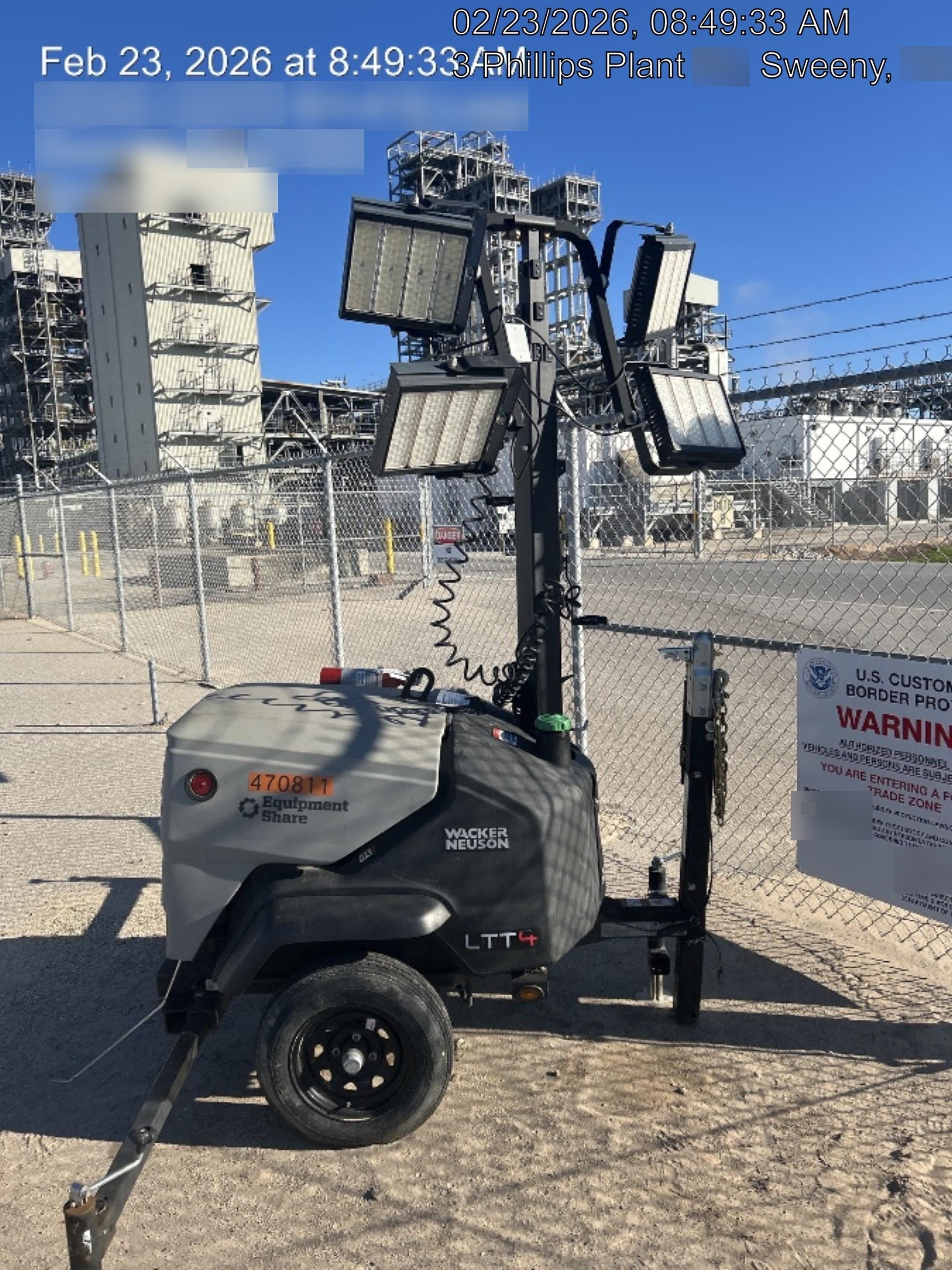 2024 Wacker Neuson LTT4 Diesel, Kohler KDW702, Deep Sea Controller, Auto Start, LED 320W, Bypass Outlet, T3