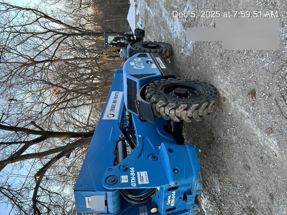 2019 Genie GTH-844 Cab/Heat/AC, Solid RT Tires, LED Work Lights, Beacon 60" QA Carriage, 48" Forks