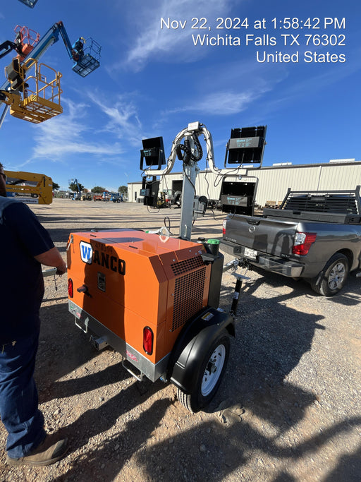 2024 Wanco WLTT-4MM4K Diesel, Deep Sea Controller, Shore Power Plug, Auto Start, (4) 350W LED Floodlights, 4kW Generator, 60 Gal Fuel Tank, 2" Ball, T3