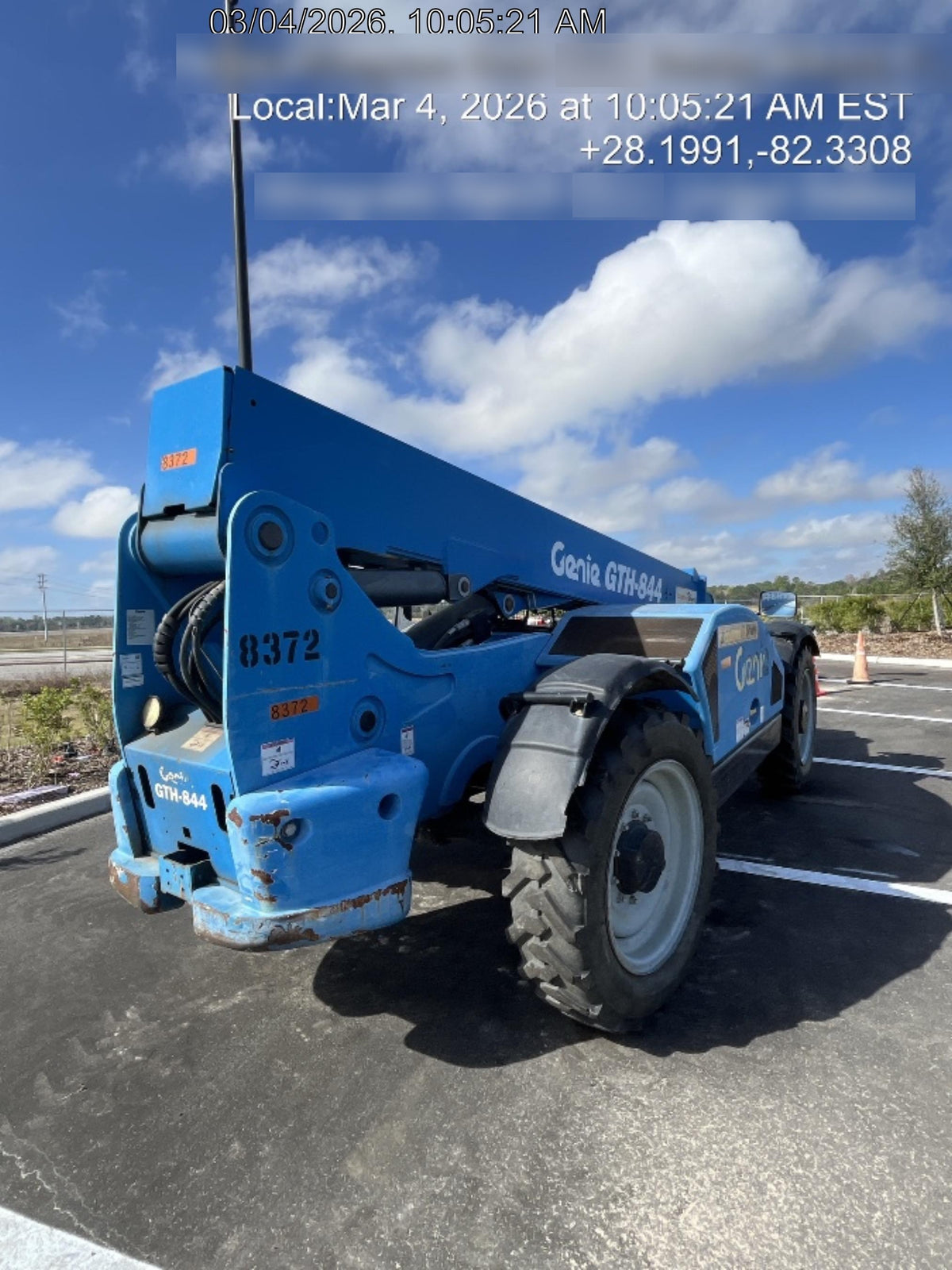 2018 Genie GTH-844 Genie GTH-844D w/Open ROPS, FF Tires, Work Light/Beacon, 60" Carriage and Forks