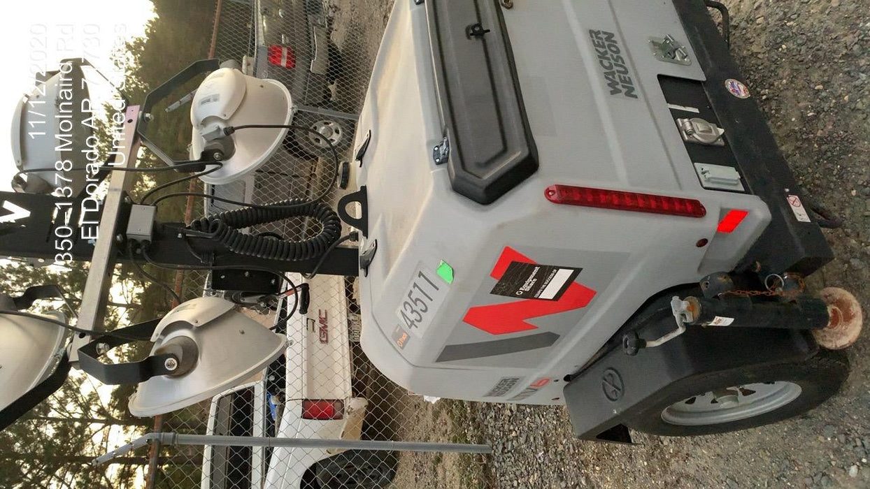 2019 Wacker Neuson LTV6L-MH Wacker Neuson LTV6L Mobile Light Tower w/Fuel Level Sensor Installed