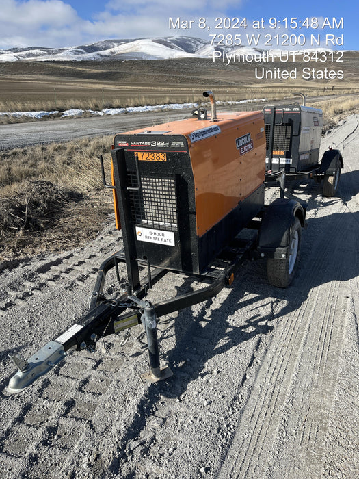 2021 Lincoln Electric Vantage 322 Vantage 322 Ready Pak 3 w/ Decals, ORANGE (includes trailer, cable rack, fender light kit) NO Telematics