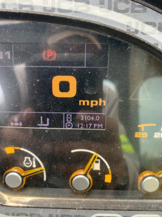 2019 JCB 510-56 Open ROPS, 74 HP, Solid Tires, Worklights, Beacon, Aux Hydraulics, Lifting Eye 72" Carriage/60" Forks