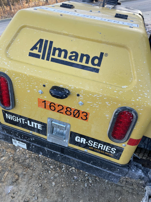 2021 Allmand NLV3GR (4) LED Light Fixture 350W, 23' Vertical Mast, 3kW Prime, Towable, Deep Sea L401, Leveling Jacks, Yanmar T4F 5.8hp